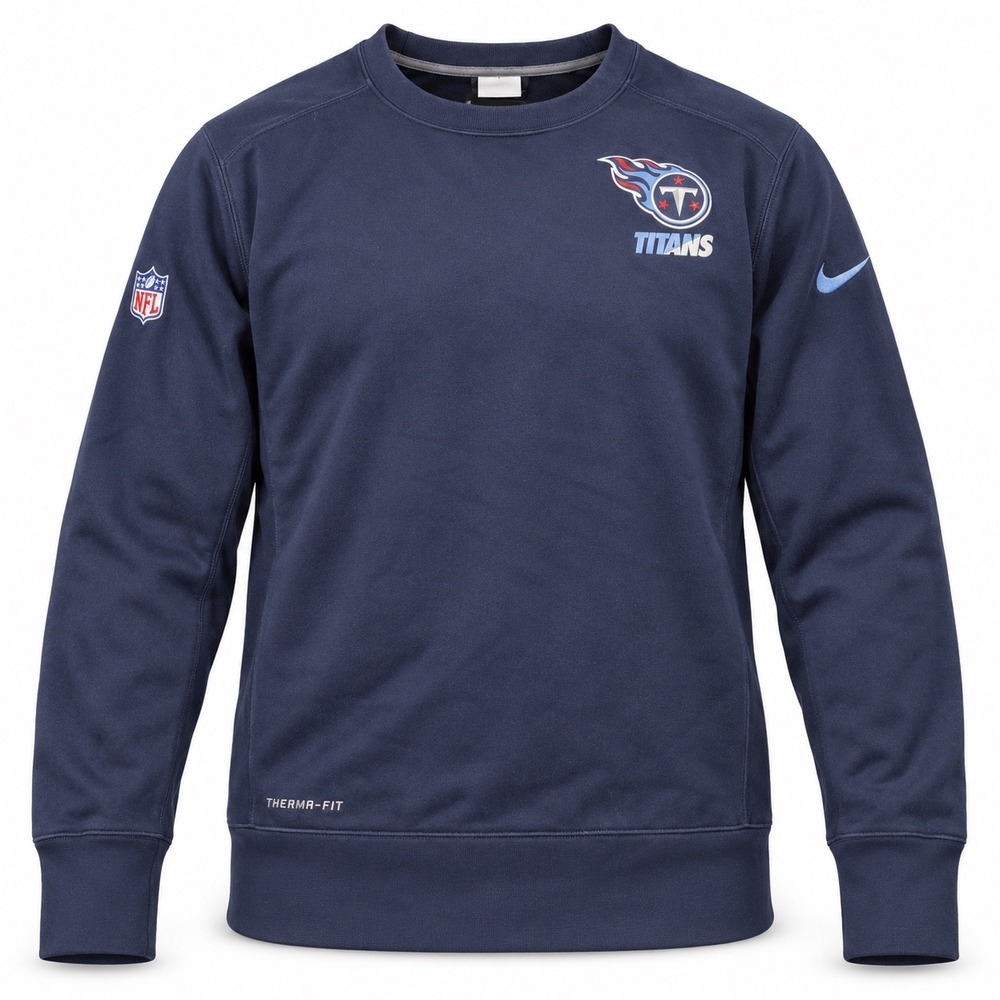 Nike Tennessee Titans NFL Therma-FIT Sweatshirt Mens XXL Navy Blue Pullover